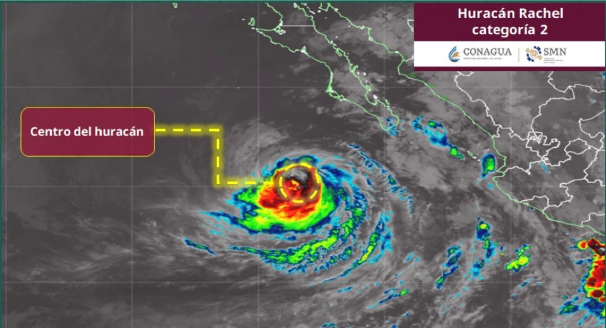 Huracán 'Rachel' se aleja de México con categoría 2