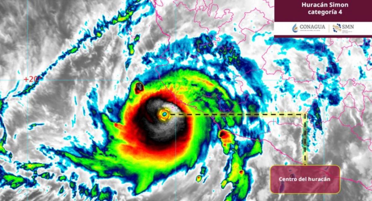 Huracán 'Simón' HOY: Trayectoria y estados afectados