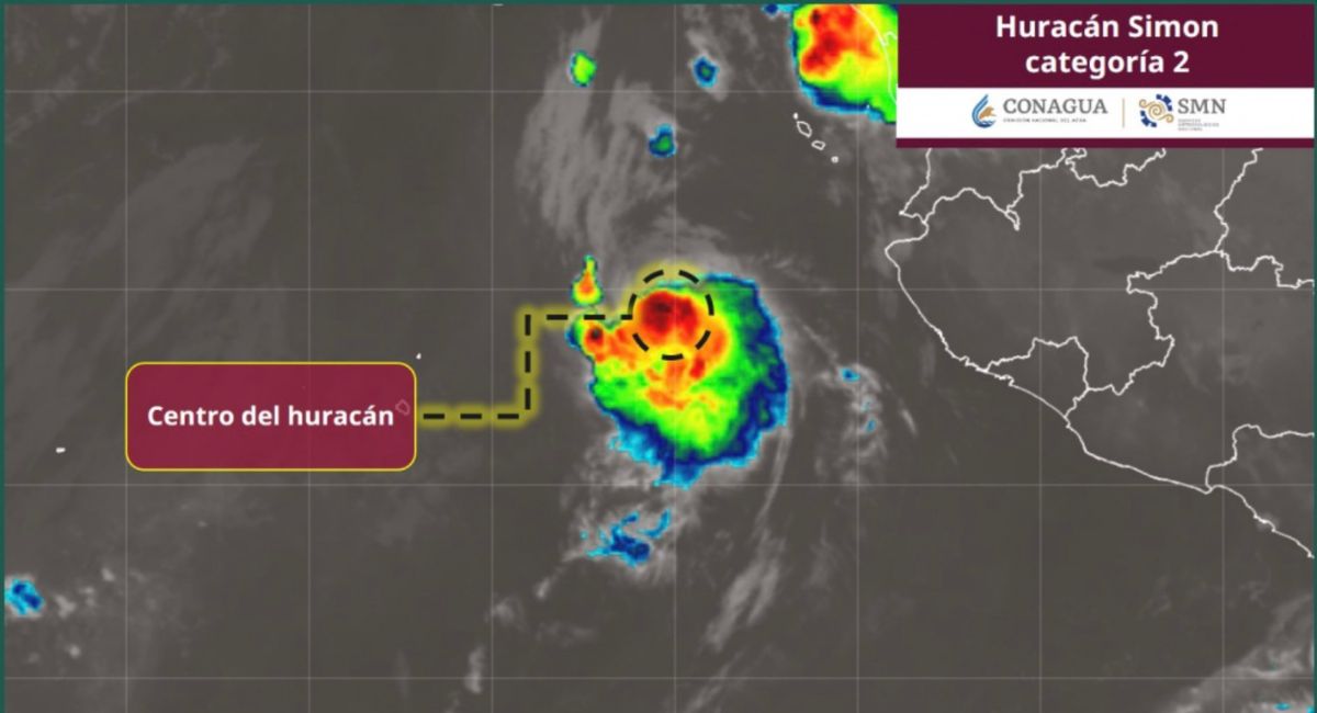 Huracán 'Simón' categoría 2: Ubicación y trayectoria HOY 14 de octubre