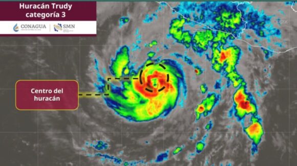 Huracán ‘Trudy’ se intensifica HOY viernes 16 de octubre: Estados afectados, trayectoria y pronóstico para los próximos días