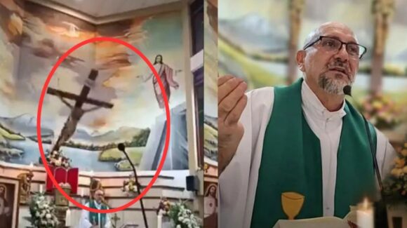 (VIDEO) Tragedia en Ecuador: Cruz cae sobre sacerdote durante misa y le provoca la muerte
