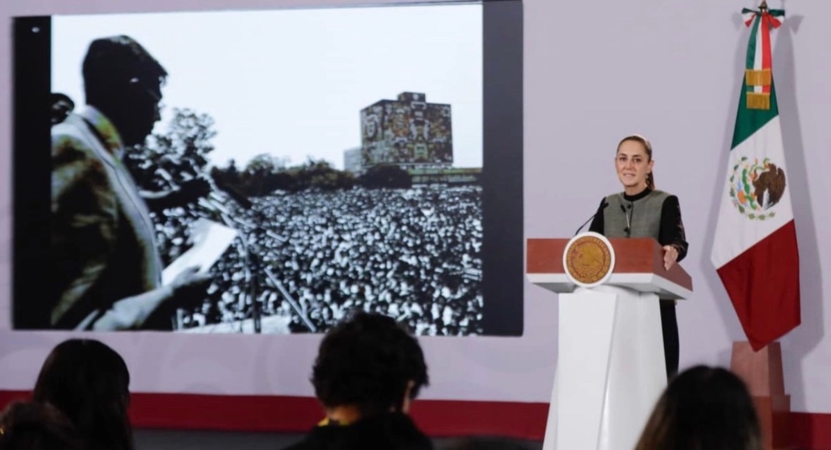 Sheinbaum rinde homenaje a Cuauhtémoc Cárdenas en la 'Mañanera del Pueblo'