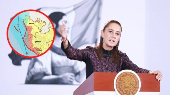 Huracán ‘Simón’ en México: Sheinbaum pide a habitantes de cuatro estados no salir a la calle