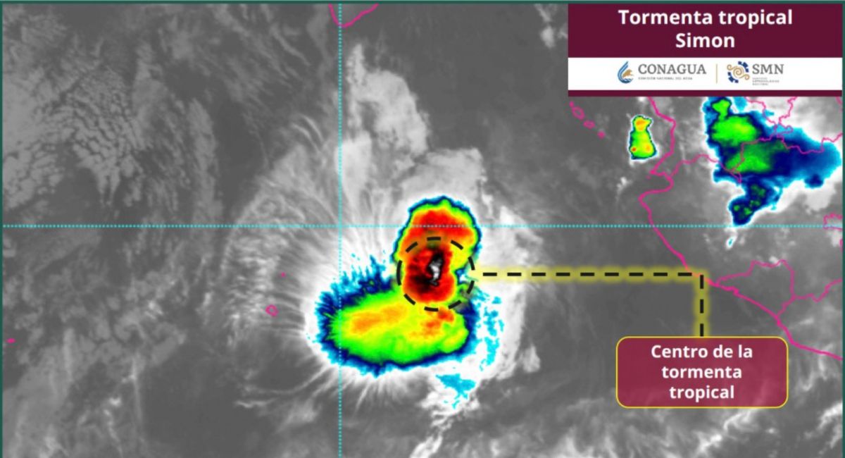 Huracán Simon se debilita a tormenta tropical HOY 15 de octubre